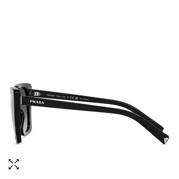 Prada Polarized Low Bridge Fit Square Sunglasses, 55mm